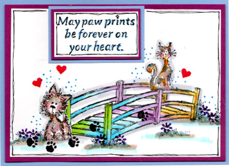 StampsByJudith.com: Rainbow Bridge Card